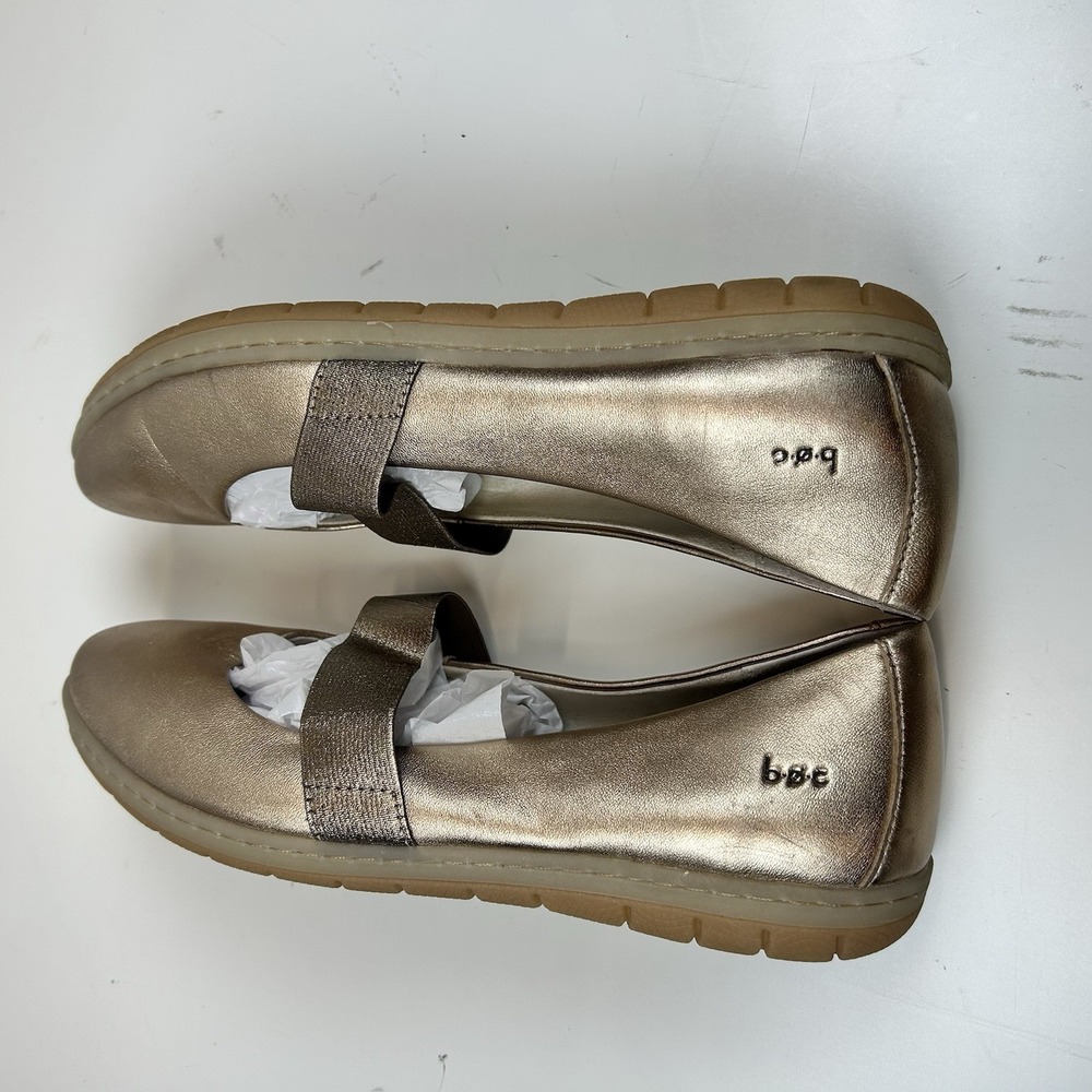 B.O.C. Mary Jane Whimsy Kawaii Gold Metallic Women's Sz 9.5M Comfort Flats Shiny - Picture 5 of 10